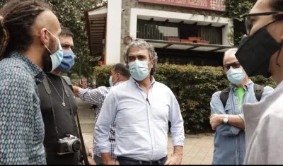Sergio Fajardo en plena actividad proselitista durante el fin de semana.