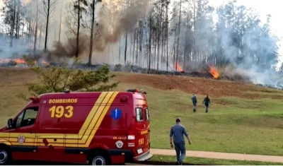Lugar del accidente en Sao Paulo.