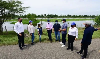 Recorrido por los puntos críticos en Santa Lucía, Repelón y Manatí. 