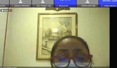 La Jueza durante la audiencia de hoy.