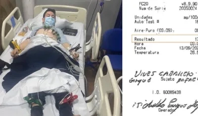 Enrique Rafael Vives Caballero y la prueba de alcoholemia.