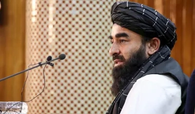 Portavoz de los talibanes, Zabihullah Mujahid.