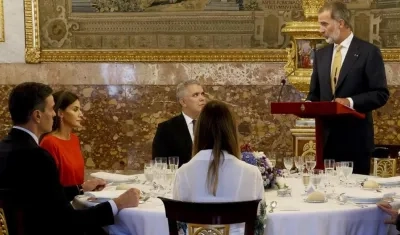 El Presidente Iván Duque y el rey Felipe IV.
