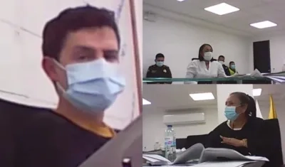 Enrique Vives Caballero, la fiscal y la jueza.