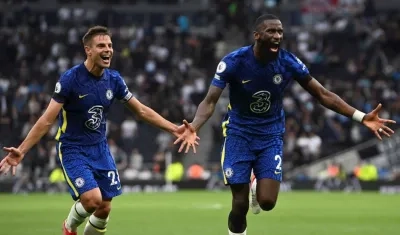 Celebración de Antonio Rudiger.