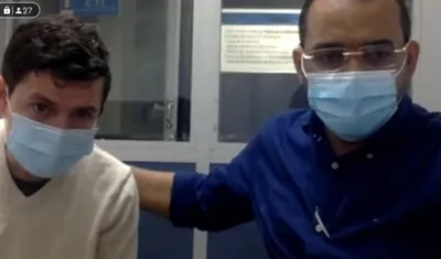 Enrique Vives Caballero y su abogado.