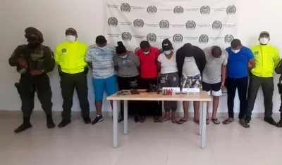 Los capturados fueron cobijados con medida de aseguramiento. 