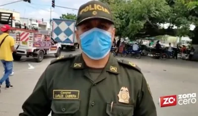 Coronel Carlos Cabrera, Subcomandante Policía Metropolitana de Barranquilla.