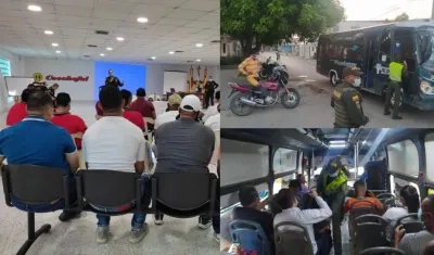 Reunión con conductores y operativos en el transporte urbano. 