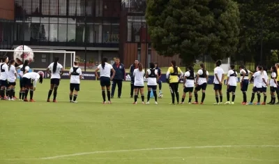 Entrenamiento de la selección femenina.