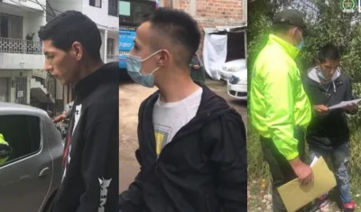 Tres de los presuntos implicados en el tráfico de migrantes.