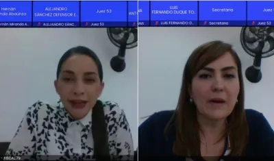 Fiscales en la audiencia de legalización e imputación en el caso de corrupción de Centros Poblados .