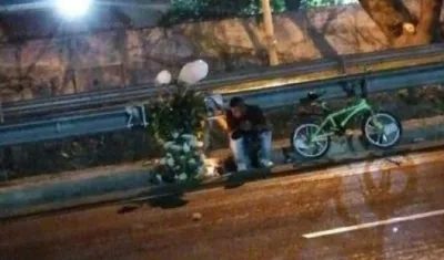 Joven en el punto de la tragedia.