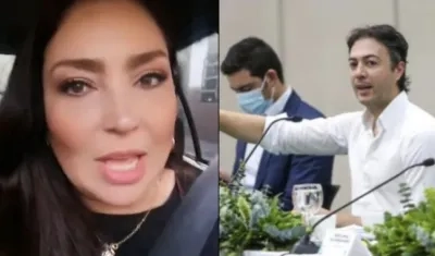 Yaneth Patric y el Alcalde Daniel Quintero Calle.