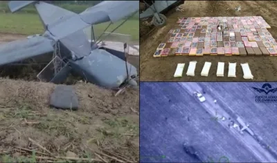 Avión ultraliviano hallado con droga.