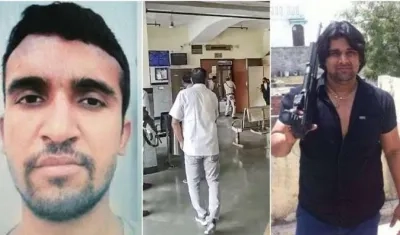 Jitender Gogi fue llevado a una audiencia donde fue asesinado.