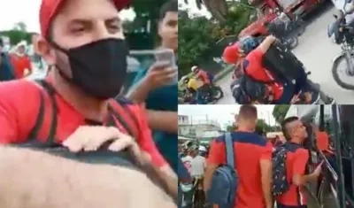 El capitán Sebastián Viera en la moto.