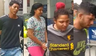 Los cuatro capturados en la URI de la Fiscalía.