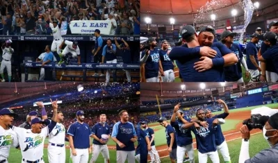 La celebración de la novena de Tampa Bay.