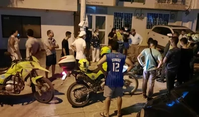 Lugar donde cayó motociclista 