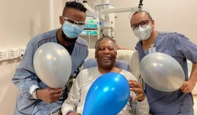Pelé en el hospital.
