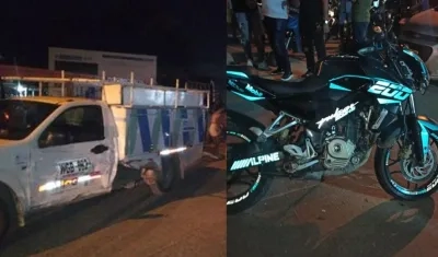 Vehículos implicados en el accidente de tránsito. 
