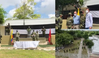 Entrega de la base militar al Ejército Nacional. 