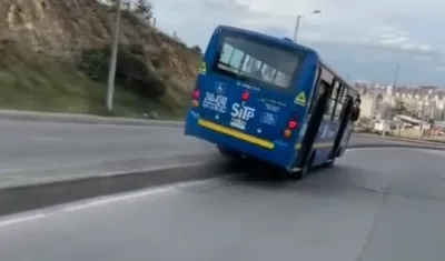 Imagen de la imprudencia del conductor.