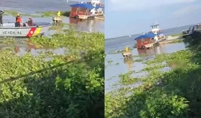 La Armada Nacional ayudó a sacar el cuerpo del agua. 