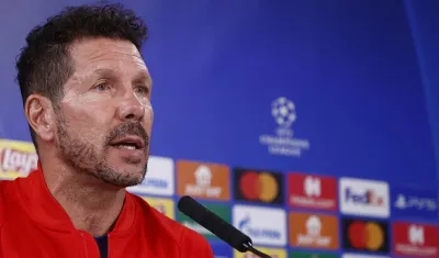 Diego Simeone, el entrenador del Atlético de Madrid.