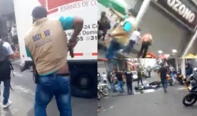 Imágenes de la balacera.