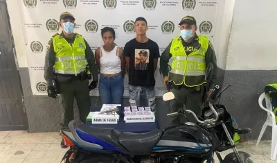 Los dos capturados fueron conducidos a la URI de la Fiscalía. 