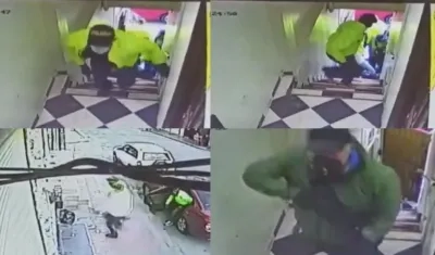 Imágenes del atraco.