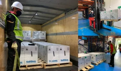 Con la llegada de las dosis de hoy de Pfizer, Colombia llega al 94%del acuerdo bilateral con este laboratorio.