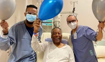 Pelé en el hospital. 