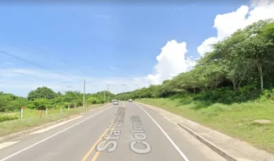 Aspecto de la Vía al Mar, donde ocurrió el asalto a la buseta de Berlinas. 