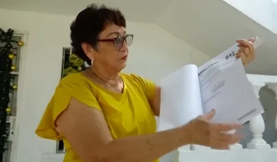 Una de las beneficieras.