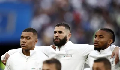 Karim Benzema (centro).