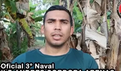 Camilo Andrés Córdoba, suboficial de la Armada en poder del ELN.