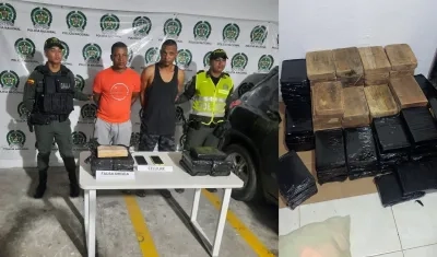 Los dos capturados por la Policía por el delito de secuestro. 