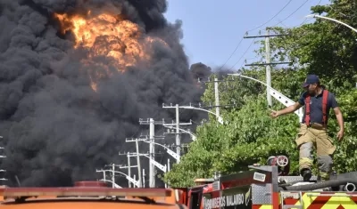Imagen de la explosión en el Muelle de Compas.