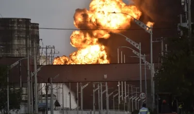 Imagen del incendio.