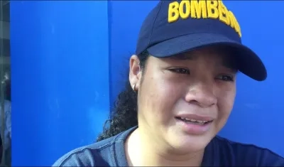 Karolay Solano, hija del sargento fallecido. 