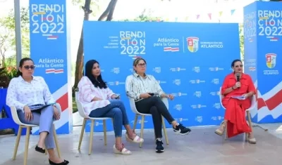 Los secretarios de la Gobernación del Atlántico en la rendición de cuentas.