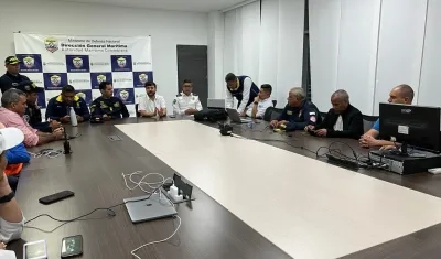 Aspecto de la reunión en la Dimar. 