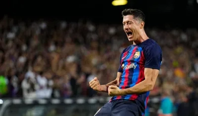El delantero del Barcelona, Robert Lewandowski.