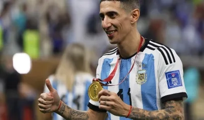 Ángel Di María marcó gol en la final contra Francia.