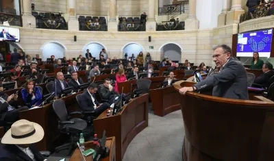 Roy Barreras en una de las sesiones del Senado.