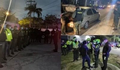 Operativos de la Policía durante la noche del 31 de diciembre y madrugada de este 1 de enero. 