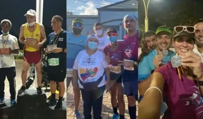 Participantes y organizadores de la carrera Rafael Guzmán. 